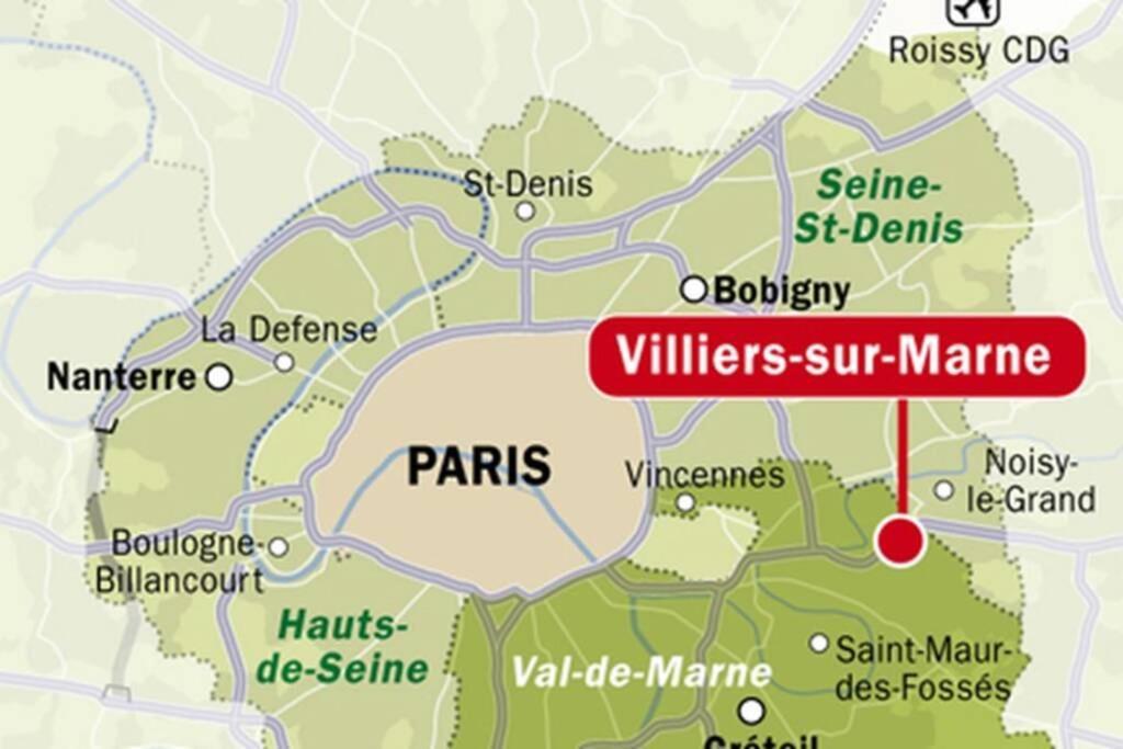 Logement Cosy Proche Paris Et Disneyland Villiers-sur-Marne Eksteriør bilde